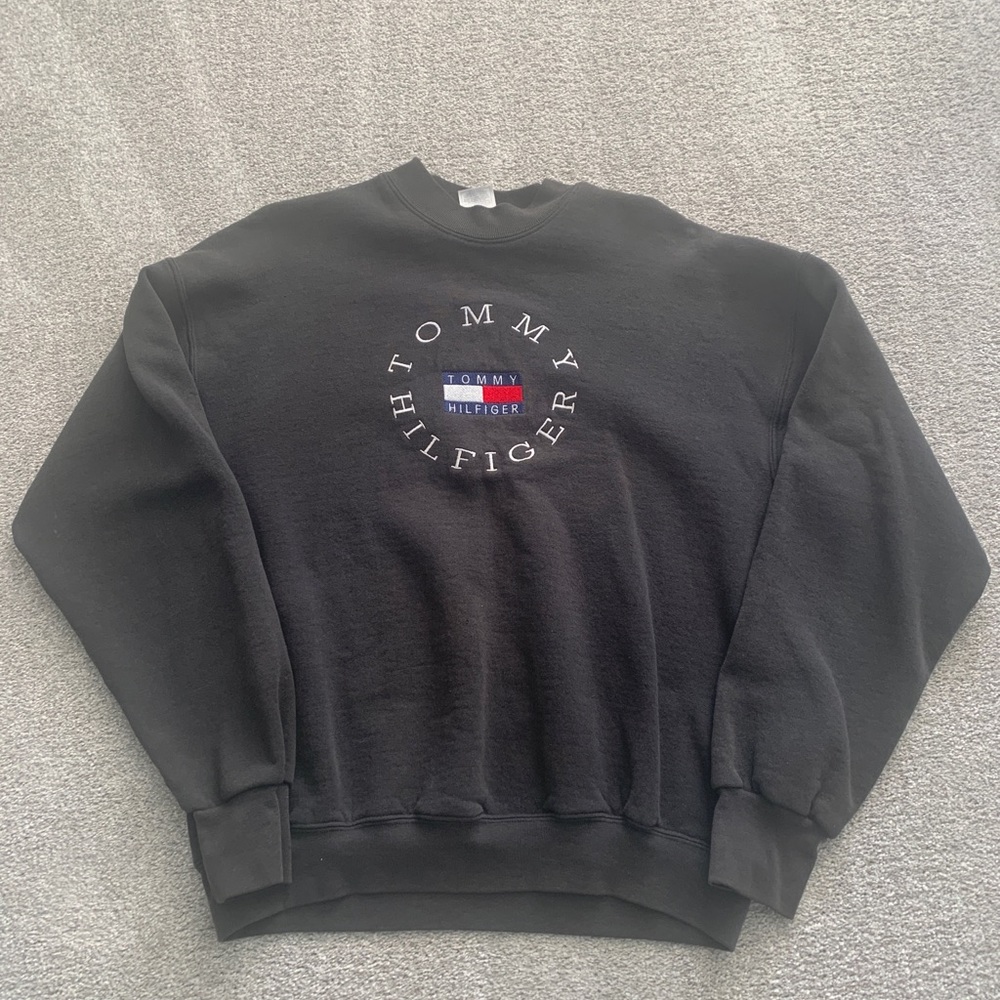 Tommy Hilfiger Black Logo Crewneck Sweater